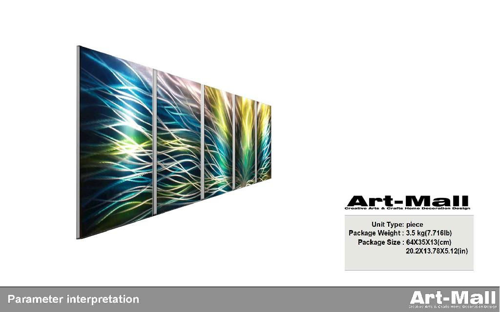 metal wall art home decor 147*62cm 2