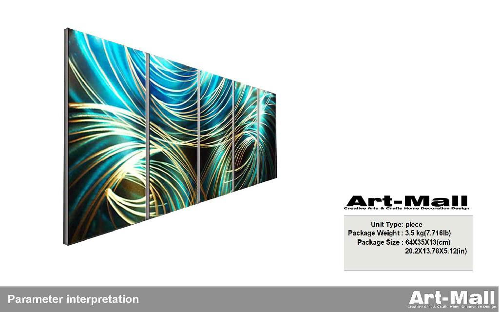 Metal wall art home decor 147*62cm 2