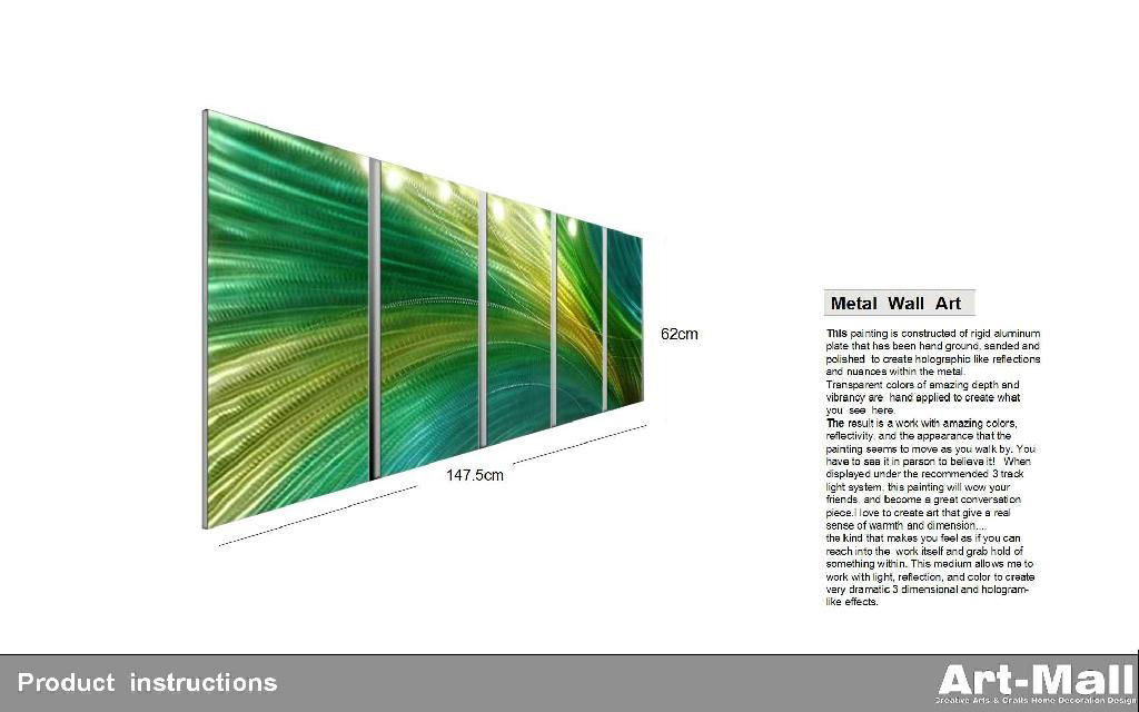 金属家居装饰画147*62cm 3