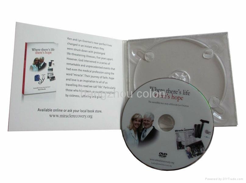 CD replication, printing with 4 panle cd digipack packaging 2