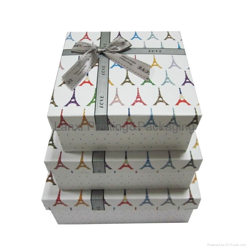 Eiffel Tower white printed paper gift boxes for candy cosmetic and wedding