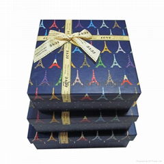 Eiffel Tower blue printed paper gift