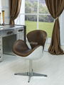 Bar chair with vintage leather/Aluminum