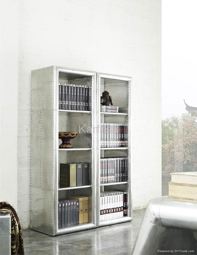 Bookcase in aluminum 2