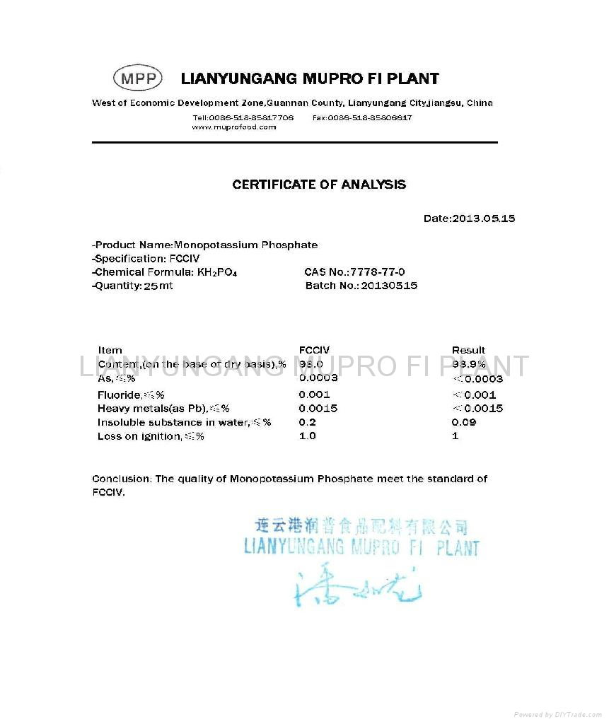 Monopotassium phosphate 