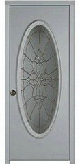 Big oval glass panel door  