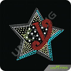 Korean stone star design hotfix transfer rhinestones