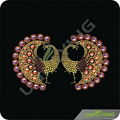 peacock couple crystal hotfix rhinestone