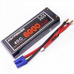 AGA hard case battery 6000mah 40C 7.4V for rc cars