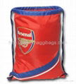 Sport drawstring bag as gift bag,drawstring backpack mesh&polyester made 2