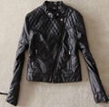 Ladies pu leather bike jacket