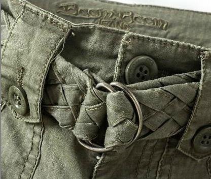 Ladies cotton cargo shorts with belt 3