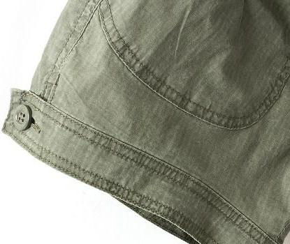 Ladies cotton cargo shorts with belt 5