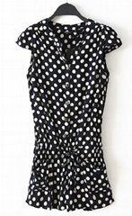 Ladies cotton polka dots jumpsuit