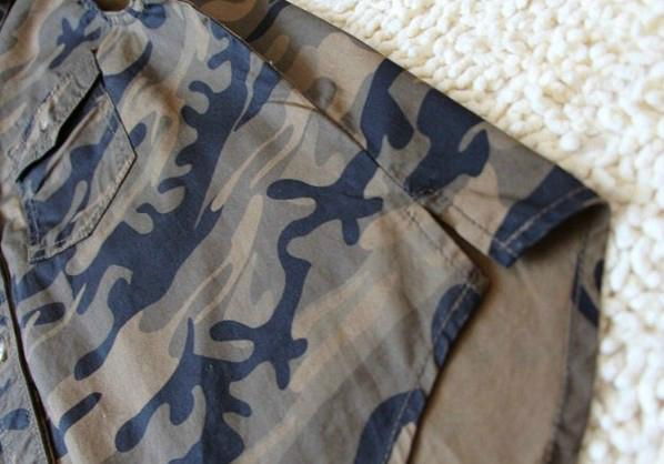Ladies cotton camouflage print vest  3
