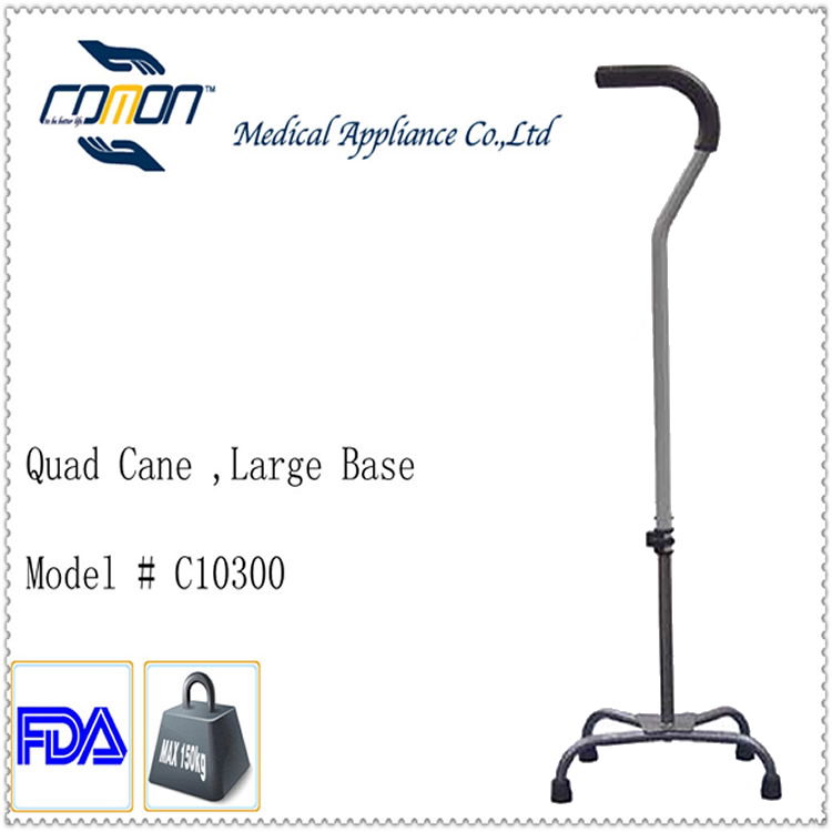 Adjustable Quad cane 4-legs canewith solf handle 