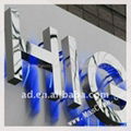 well-joint seamless mirror polished stainless steel backlit led letter sign 1