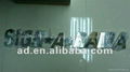 mirror polished stainless steel metal sign