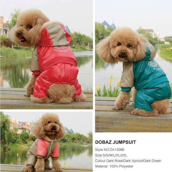 100% Polyester Winter Dark Rose Jumpsuit dog clothes 4