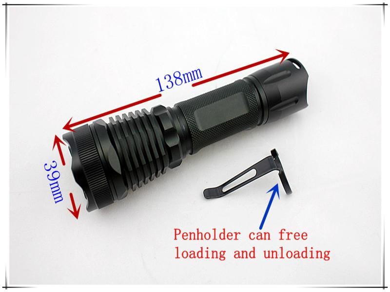 Small size  cree xml t6 lumen tactical flashlight 4