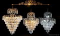 60xH80cm Silver Chrome color gilding Article Crystal Pendant Lights 2