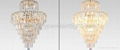 40xH55cm golden Silver Chrome Rust-proofing Crystal Ceiling lights chandeliers