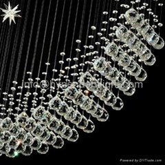 Moon Shape With Star 4 Lights Stylish Straight Ligament Crystal Chandelier