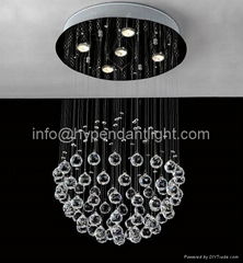 Reduced form Chandeliers & Pendant Lights with Crystal balls