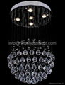 Stainless steel Modern simple Crystal balls Led Ceiling Pendant Lights 1