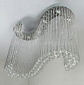 S Letter Shape Crystal Modern Ceiling