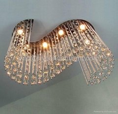 50W Beaded Ceiling Light with 6 lights in Crystal Chandeliers