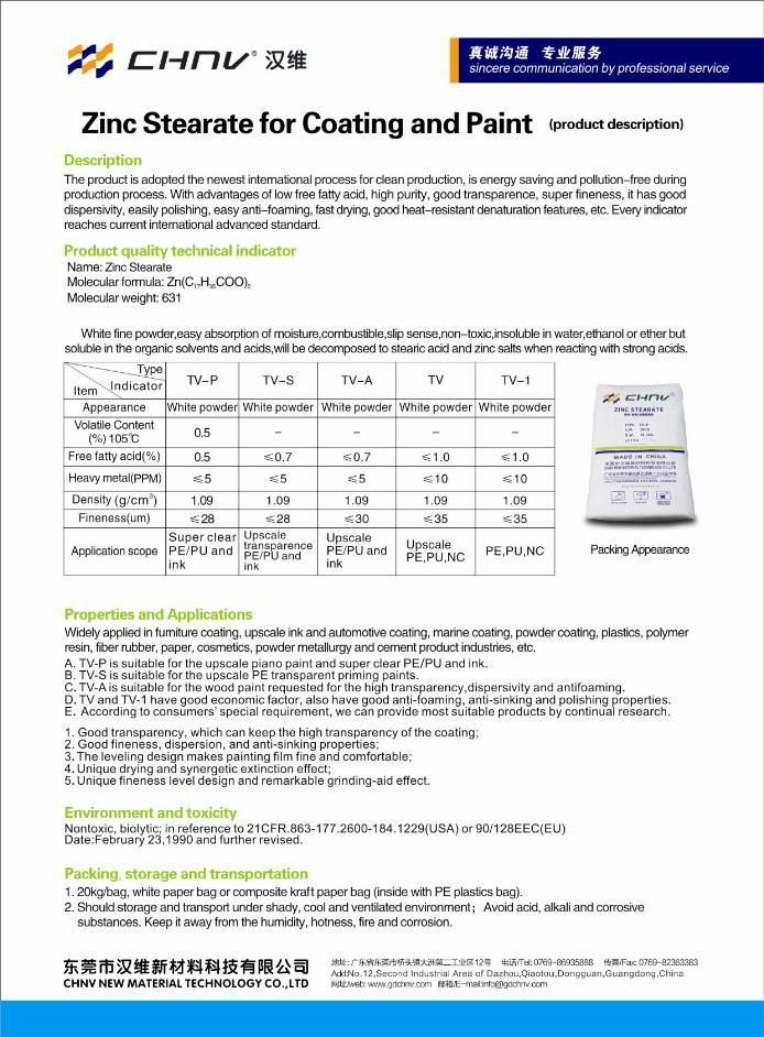 Zinc stearate for Coating and Paint