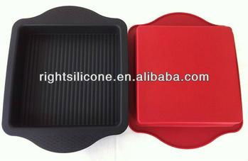 Square shape silicone cake baking tray