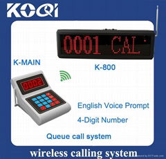 Clinic queuing system for doctor call patient with English voice prompt