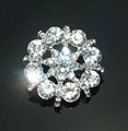 34mm GRADE A RHINESTONE FANCY FLORAL BUTTONS WEDDING SUPPLIES BRIDAL JEWELRY  1