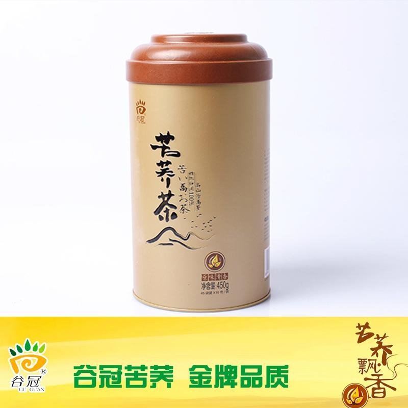 谷冠 450克鐵罐真空裝全胚清香型苦蕎茶 4