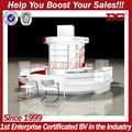 modern style MDF cosmetic display kiosk for mall   1