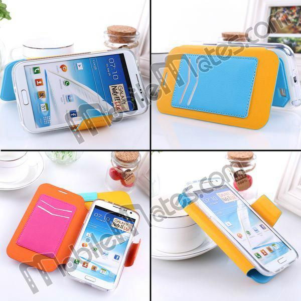 Magnetic Flip TPU+PU Leather Hybrid Case Cover for Samsung Galaxy Note 2 N7100  3