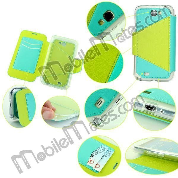 Magnetic Flip TPU+PU Leather Hybrid Case Cover for Samsung Galaxy Note 2 N7100  4