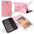 Aluminum Bluetooth Wireless Keyboard with Flip Leather Case Cover For Samsung  1