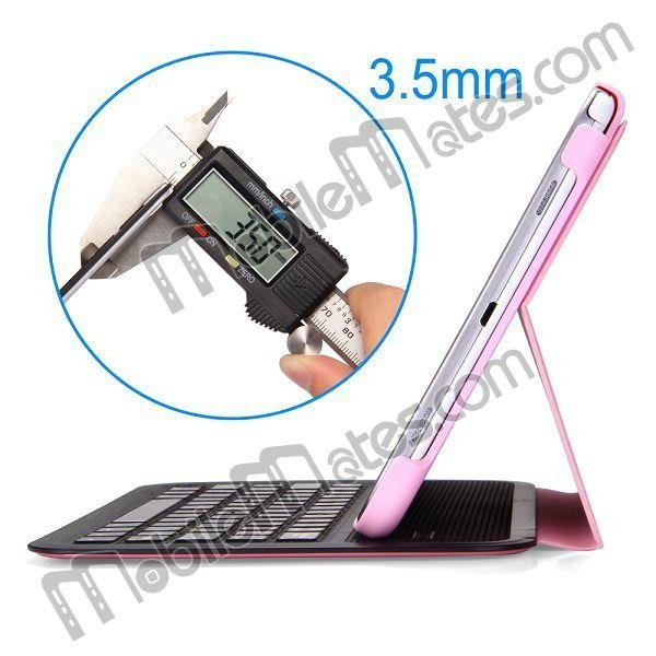 Aluminum Bluetooth Wireless Keyboard with Flip Leather Case Cover For Samsung  3