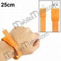 25cm Wristband 8 Pin To USB 2.0 Data Sync+Charging Cable for iPhone5 iPad4 