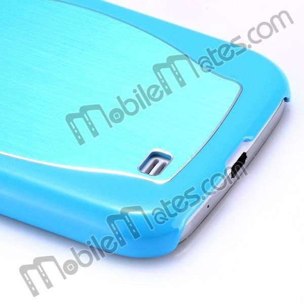 S-shape Brushed Aluminum+Plastic Back Cover Hard Case for Samsung i9190 Galaxy  3