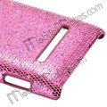 Ultra Thin Glittering Powder Leather Coated Hard Back Cover Case for HTC 8S  4