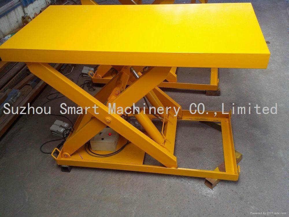 2.0T portable hydraulic scissors lift table with footswitch