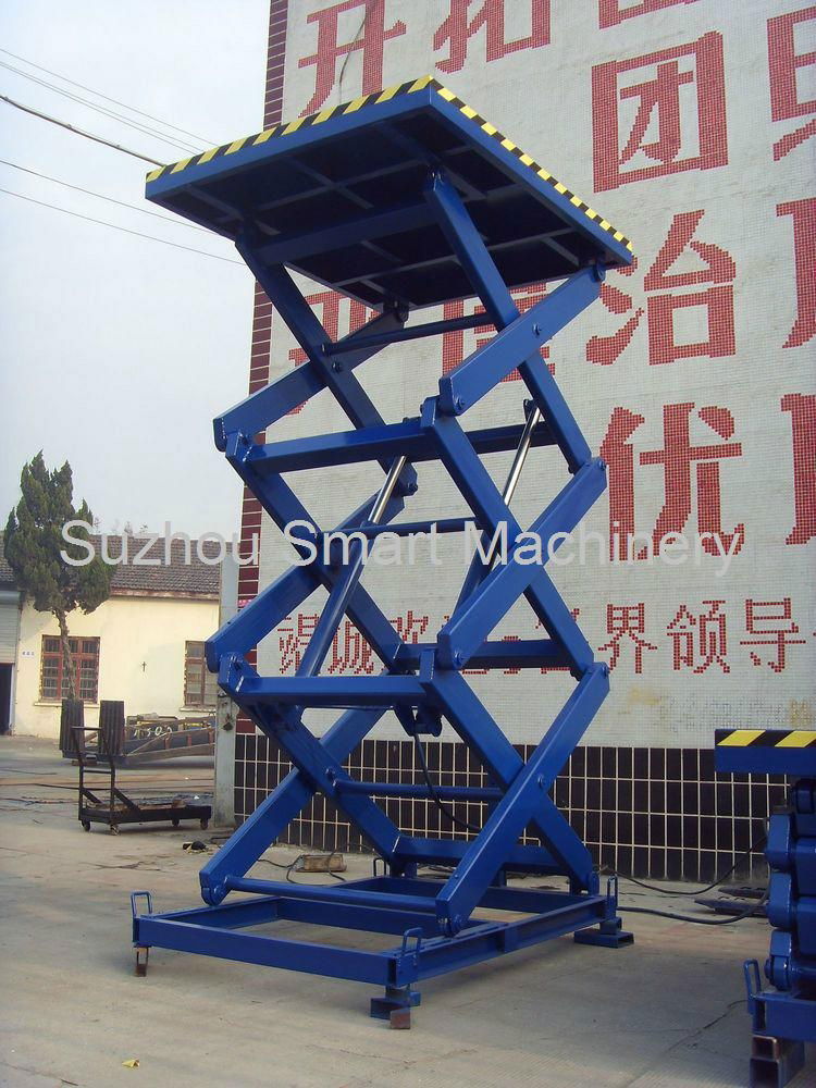 Heavy duty High lift electric scissors lift platform