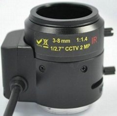 3mm--8mm CS Mount Vari-focal 2 Megapixel lens Lens