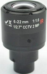 06-22mm Fixed Iris Vari-focal 2 Megapixel HD cctv camera cctv camera  Lens