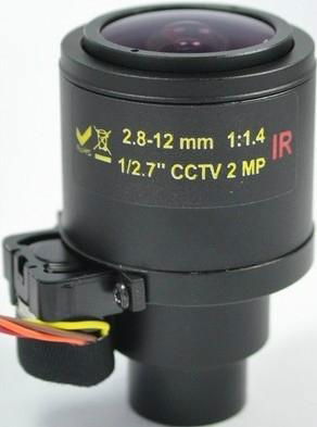 2.8-12mm Auto Iris  Φ14 mount  Vari-focal 2 Megapixel HD cctv camera   Lens