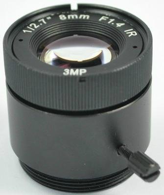 8mm Mono-Focal CS Mount 3 MegaPixel HD cctv camera Lens